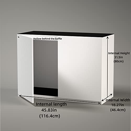Landen Aquarium Stand And Cabinet, Fish Tank, Nano Foam Leveling Mat Included, Contemporary And Simple Design, Wooden Matte White Painted(Stand Only) W47.2Xd19.7Xh33.9 Inches(120X50X86 Cm) #TOP2