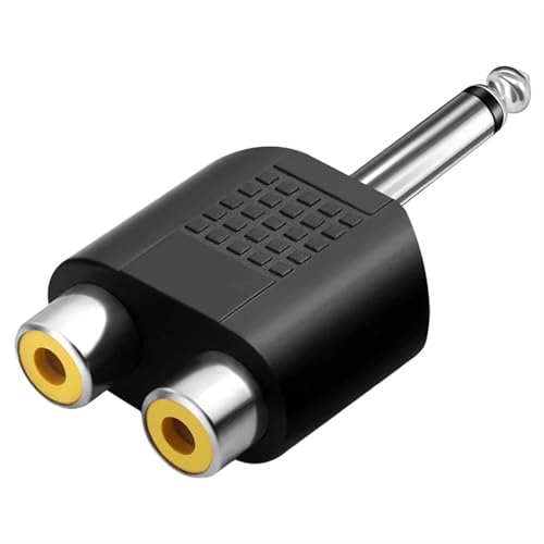 Conector Jack 6.5mm Macho a 2 RCA Hembra Adaptador Audio 5 Unidades 8