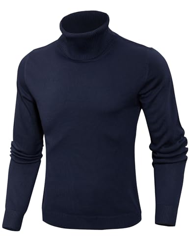 Sykooria Maglione Uomo Collo Alto – Cotone Fine Trama Classico