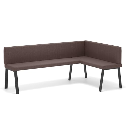 IDOHOME Gauche/Droite 128x168 cm Banquette d’Angle tapissée avec Dossier et Large Choix de Tissus – Meuble d’Angle idéal pour la Cuisine. Tissus...