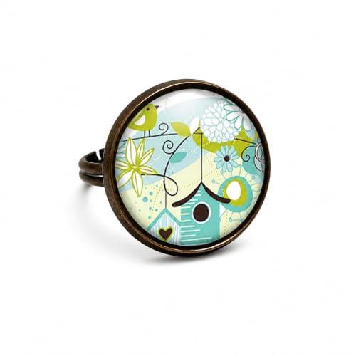 Bague fantaisie femme, cabochon, parure