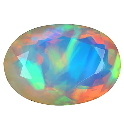 Opale arc-en-ciel naturelle éthiopienne de 15 x 10 mm, cadeau précieux en pierre non chauffée