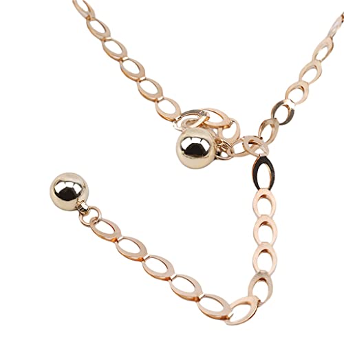 High Waist Belts for Women Fashion Waistbands All-Match Belt for Party Jewelry Dress Waist Metal Chain Belts (Color : E, Size : 1)4