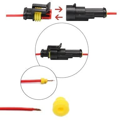 Amliber 708Pcs 43 Kits Waterproof Automotive Electrical Connector Terminals 1/2/3/4/5/6 Male&Female Pin Automotive Wire Connectors Kit For Car Motorcycle Marine 22-16 Awg #TOP7