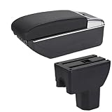 Car Armrest Box Compatible with Suzuki for IGNIS Armrest Car Armrest Box Retrofit Parts Storage Box Central Console Storage Box Arm Rest Dual Layer
