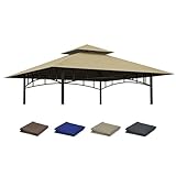 Grill Gazebo Replacement Roof, 5x8ft Outdoor BBQ Gazebo Canopy Cover, Double...