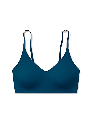 True & Co Womens True Body Triangle Convertible Strap Bra, Pacific Blue, Large Us #TOP4