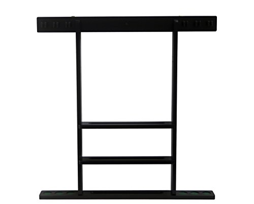 Flintar Wall Cue Rack, Premium Billiard Pool Cue Stick Holder, Made Of Solid Hardwood, Improved Direct Wall Mounting, Cue Rack Only (Cues, Balls And Ball Rack Not Included), Black Finish #TOP1