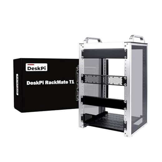 GeeekPi 8U Server Rack DeskPi RackMate T1 Rackmount Server Boîtier pour Network, Servers, Audio, Video Equipment, Mini Server Computer Boîtier avec Aluminium Alloy and Acrylic Frame Metal Rack Mount