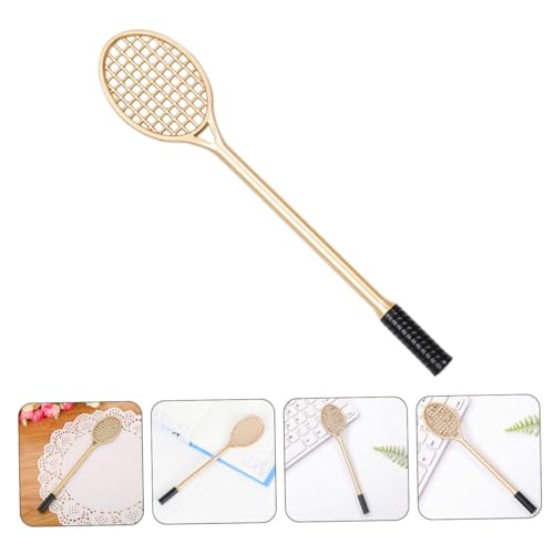 Zerodeko 2pcs Tennis Racket Bolígrafos Gel con Tinta Negra miniatura 4