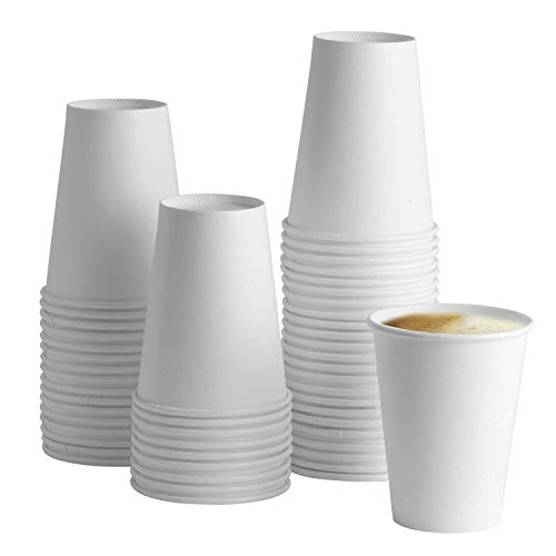 100 x 20oz Single Wall White Paper Cups for Hot & Cold Drinks Premium Disposable Coffee/Tea Paper Cups Perfect for Your Home, Café, Work, Parties or Outdoors.