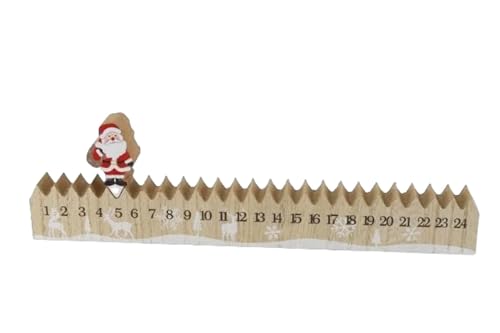 Holz Adventskalender Tagesanzeiger Weihnachtsmann L: 30cm -...