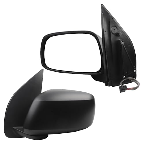 Dasbecan Left Driver Side Door Mirror Mirror Compatible with Nissan Frontier 2005-2021 Nissan Pathfinder 2005-2012 Non-Heated Manual folding Power Glass Black 3pins