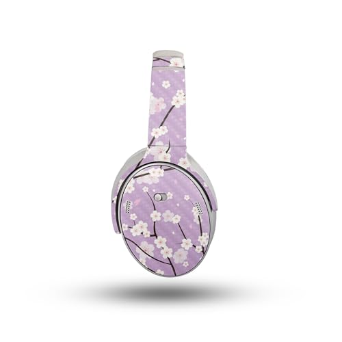 Image of Carbon Fiber Headphone Skin Compatible with Bose QuietComfort Headphones (2023) - Sakura Purple - Premium 3M Vinyl Protective Wrap Decal Cover - Easy to Apply | Crafted in The USA by MightySkins