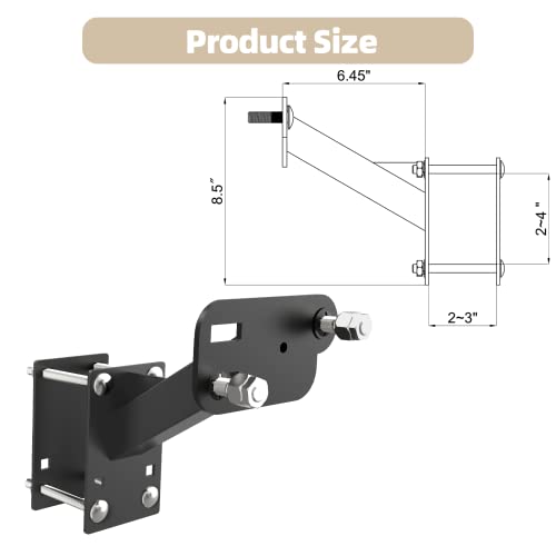 Spare Tire Carrier- Trailer Spare tire Mount, Fits Most 4 & 5 Lugs Wheels, Hold 4″,4.25\", 4.5″, 4.75″, and 5″Bolt Patterns, Max Loading 120 LBS,Easy to Install