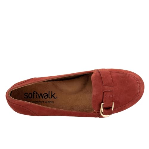 SoftWalk Women's Ballet Flat, Dark Red, 11 Narrow2