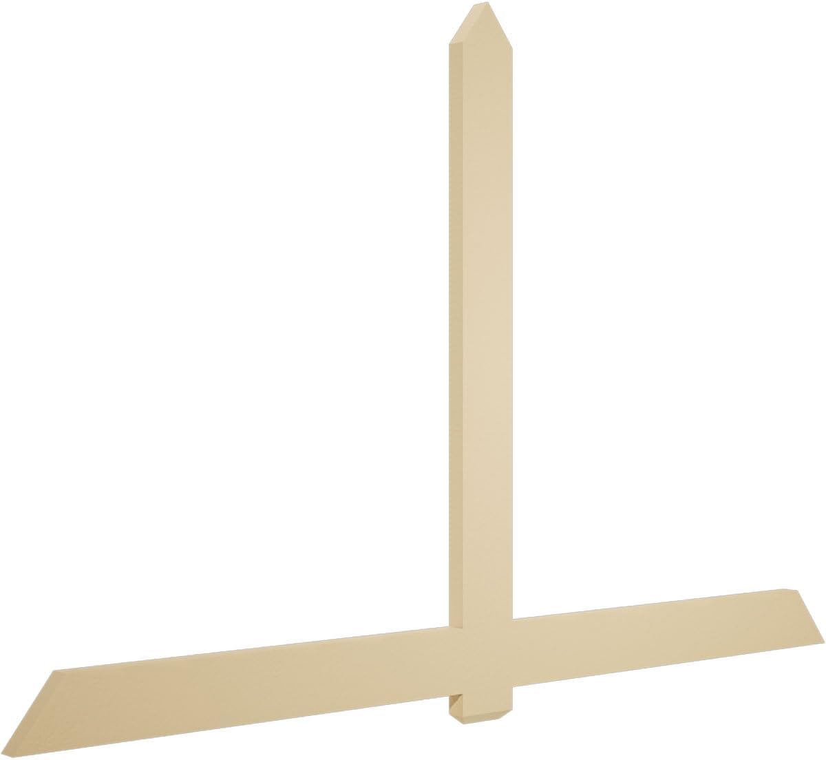 96"W x 64"H x 2"D x 6"F, 16/12 Pitch, Eugene Signature Urethane Gable Bracket, Primed Tan
