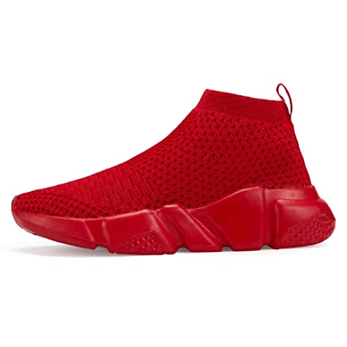 Yavy Toddler Girls Sock Sneakers For Boys Slip On Sock Shoes Baby Lightweight Running Shoes Breathable Casual Sports Walking Tennis Shoes Size 13 All Red 044-31 … #TOP1