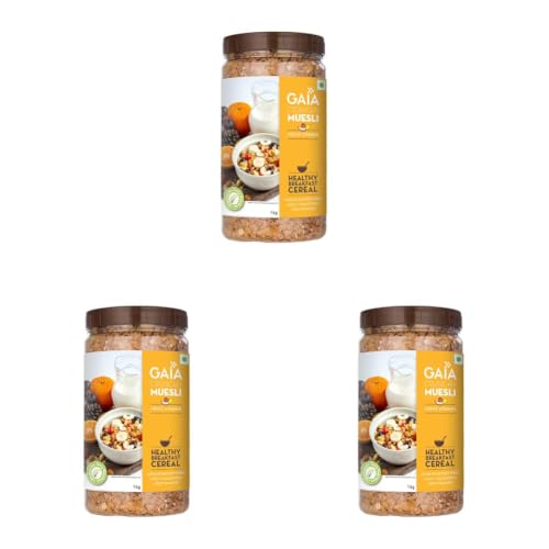 Image of Gaia Crunchy Muesli - Fruit Fusion, 1kg | High-Fiber, Multigrain Breakfast Cereal | Enriched with Real Dried Fruits | Source of Protein, Iron & Antioxidants | Ideal for Weight Watchers & Healthy Lifestyle
