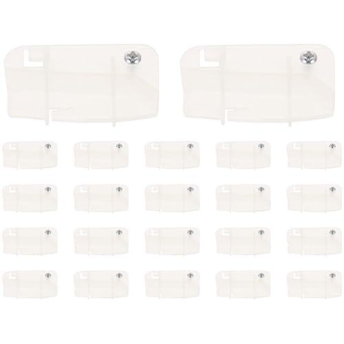 BIUDECO 25 piezas Clips de Fijación Giratorios para Lámparas de Techo Hebillas Resistentes de Plástico Blanco Accesorios para Plafones LED Fáciles de Instalar y Duraderos