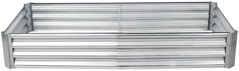 Miniatura 5 de CACHIL Maceta galvanizada, kit de cama de jardín elevada galvanizada, macetas galvanizadas elevadas para exteriores, camas de jardín cuadradas