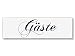 Produktbild Interluxe MDF Türschild Gäste 200x60mm Schild im Shabby Landhaus Stil, selbstklebend und wiederablösbar für WC, Toilette oder Gästezimmer