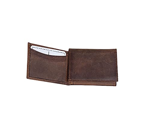 STS Ranchwear Men's Foreman Tri-fold Wallet, Distressed Brown Leather, One Size2