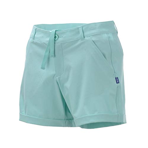 Huk Womens 7 Day Short | Performance Quick-Drying Short With +30 UPF Sun Protection, Sea Foam, X-Small