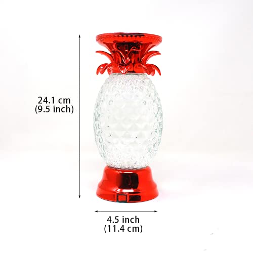 Colorful Pineapple Water Globe Glitter Swirl Led Candle Holder Pedestal Bath And Body Works Wick Romantic Gifts Home Furnishings Party Decorations Creative And Cute Mother's Day (Gold) #TOP3