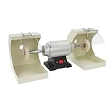 Poliermaschine 550W Geräuscharm Doppelschleifer mit Schutzabdeckungen 3000 U/min Polierschleifer für Kliniken, Krankenhäusern, Glasgeschäften, Juweliergeschäften