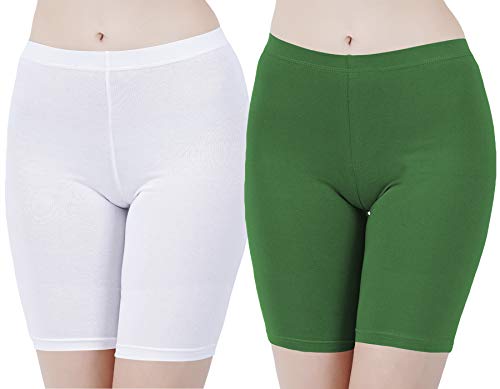 Image of Buy That Trendz Cotton Lycra Tight Fit Stretchable Cycling Shorts Womens | Shorties for Active wear /Exercise /Workout /Yoga /Gym /Cycle /Running Red Grey Combo Pack of 2