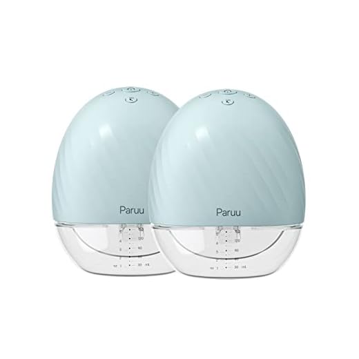 Double Wearable Breast Pump, Paruu Hands Free Breast Pump X2 with 2 Modes & 5 Levels, Electric Portable Breastfeeding Breastpump can be Invisible in Bra for Travel, Office, Outdoors, 17/21/25mm Flange