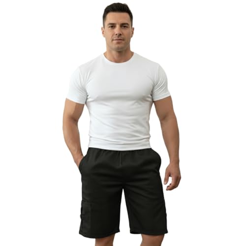 Image of NINQ Men's Half Cargo Shorts Featuring a Slim Yet Relaxed fit, Designed for Comfort. Stylish Casual Shorts with Functional Pockets, Perfect for Casual wear.