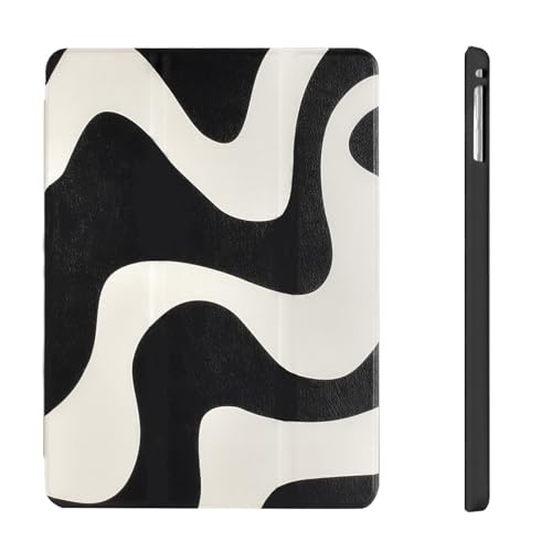 Fycyko Compatible for iPad 9.7 Inch Case, iPad 6th/5th Generation 2018/2017 Case with iPad Pencil Holder & Tip Cover, Women Girls Fashion Cute Zebra Stripes Pattern Case for iPad 9.7 Inch