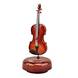 Quekas Violin Music Box - Classical Music Box Mini Replica Instrument Crafts Decoration Gift Craft Home Office Ornament