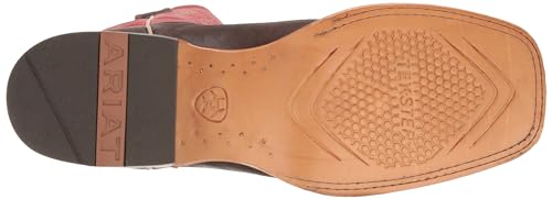 ARIAT Men's Circuit Paxton Western Boot - Chestnut Brown/Fire Red, 10.5 Medium