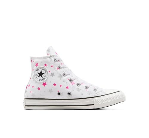 Converse Girls' Chuck Taylor All Star High Top, White/Prime 