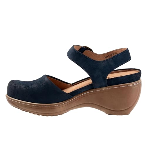SoftWalk Womens Mabelle Navy Suede 8 Narrow by SoftWalk - Image 4