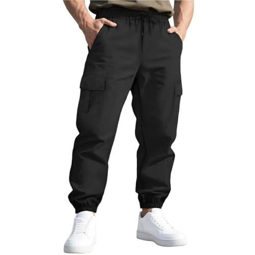 Pantalon cargo de travail stretch homme avec ceinture élastique pour randonnée