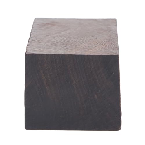 Ebenholz-Schnittholz, 125 X 50 X 40 Mm, Schwarzes Ebenholz-Schnittholz, Alterungsbeständiges Rohholz-Griffplattenmaterial für DIY-Musikinstrumentenwerkzeuge und Schneidergriffe