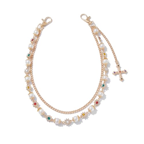 �t�@�b�V�������C���[�h�p���c�E�H���b�g�`�F�[�� - �▭�ȃS�[���h�V���o�[���C���X�g�[���t�����[�p�[���W�[���Y�|�P�b�g�`�F�[�����f�B�[�X�����Y���킢���o�b�O�p�[�X�`���[���W���G���[, Layered Wallet Pants Chains, ���� ���C���X