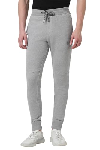 Image of Van Heusen Men's Regular Fit Mid Rise Athleisure Joggers - Drawstring Waist, Side Panel, Twin Pockets