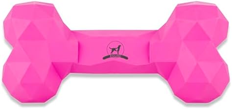 Kauspielzeug für Hunde Kauknochen robust & langlebig: Hundespielzeug gegen Langeweile aus Naturkautschuk für aggressives kauen - befüllbar, robust & gut für die Zahnpflege | Farbe: