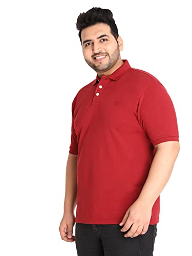Image of CHKOKKO Men's Pluse Size Polo Cotton Regular Fit Half Sleeves T-Shirt
