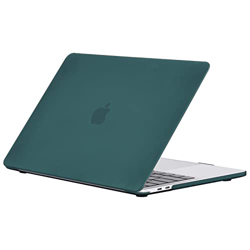 EooCoo Case compatible for NEW Macbook Pro 13 inch M2 M1 A2338 A2251 A2289 A2159 A1989 A1706 with Touch Bar, 2023-2017 Released, Plastic Hard Shell Cover, Matte Surface, Deep Teal