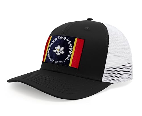 Image of International Tie State Hat for Men and Women, Adjustable Snapback Trucker Baseball Cap with Embroidered Patch
