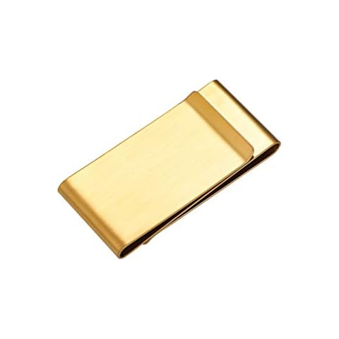 PROSTEEL 18k vergoldet Herren Geldscheinklammer Geldclip zweilagiger Halter Cover