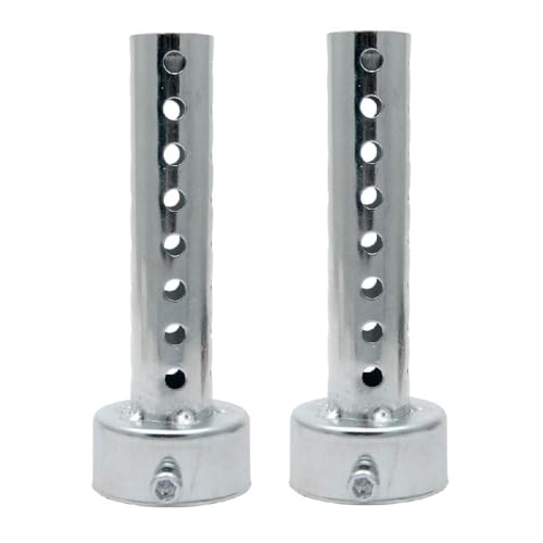 KACEPAR Motocicleta 45mm DB Killer Silenciador Deflector, Silenciador Universal del Tubo de Escape, Silenciador de Ruido Can Noise Canceller, Plata, 2 Piezas