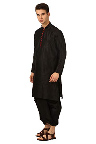 Image of Royal Kurta Men's Cotton Silk Dhoti Kurta (White)