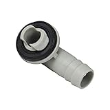 Daisypower Air Conditioner Drain Hose Connector Elbow Fitting, Condensate Water Draining Adapter for Window AC Units with Anti-Leakage Rubber Ring(3/5 Inch)